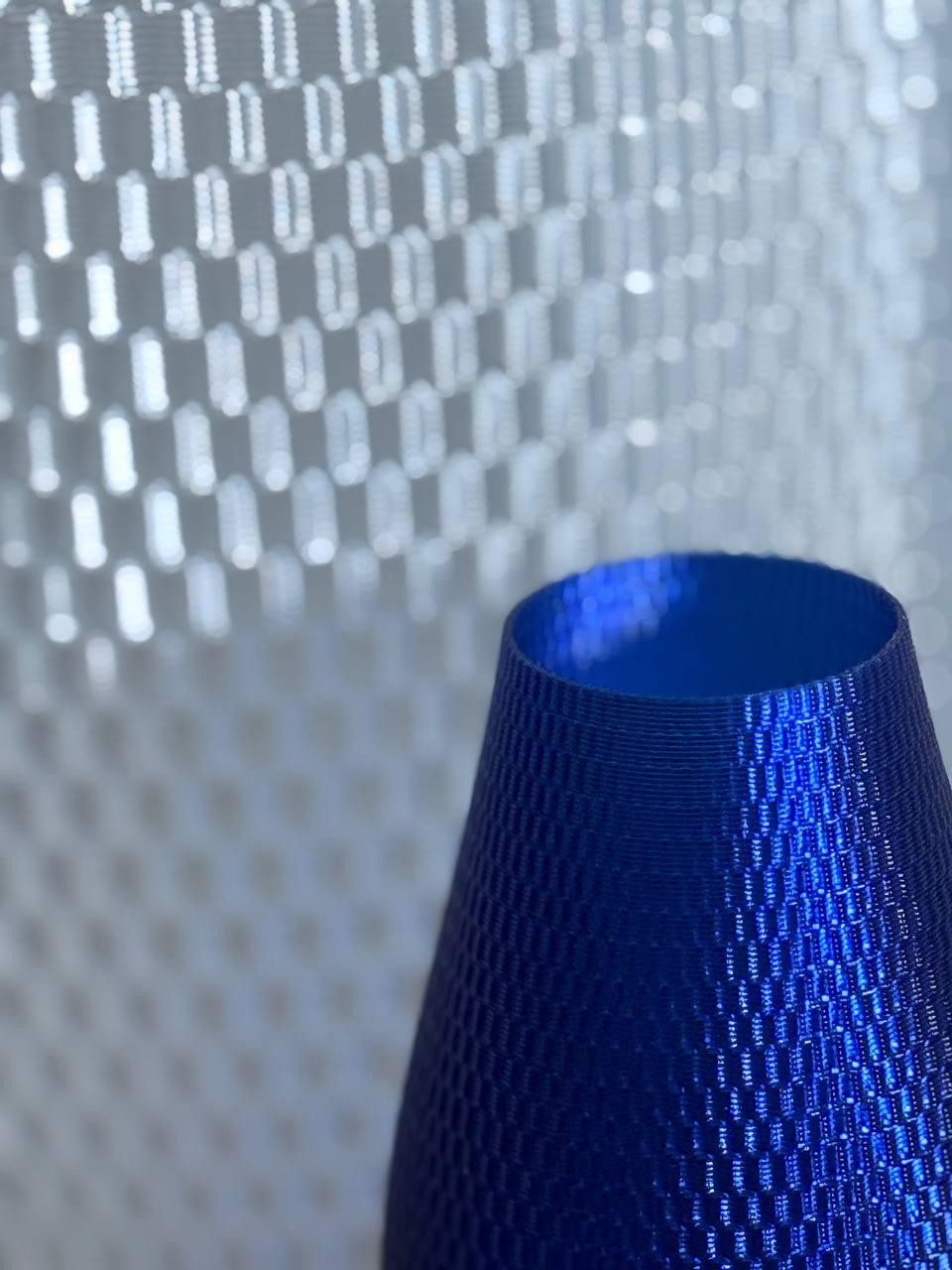 Sapphire vase against Crystal backdrop